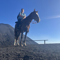 Me and my horse Tequila at Pacaya volcano, Guatemala. 